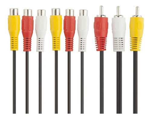 Divisor Rca Teninyu 3, 3 Rca Macho A 6 Rca Enchufe Av Audio