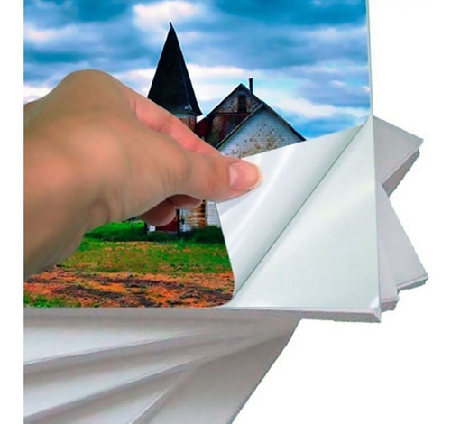 Papel Foto Glossy Adesivo 130g A4 100 Fls Prova D'agua