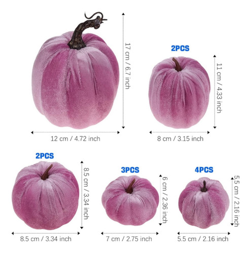 Pack Decoracion Hallowen 12 Calabazas Artificiales Funzhan