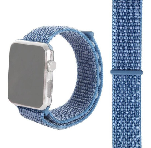 Correa Para Apple Watch 42 Y 44mm, Con Velcro. Celeste