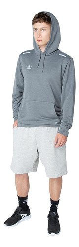 Polerón Entrenamiento Umbro Training Hooded Top Hombre Gris