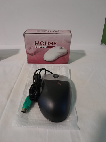Mouse Lm601 Vintage Negro A Bolita C/ Scroll Ps2 Nuevo