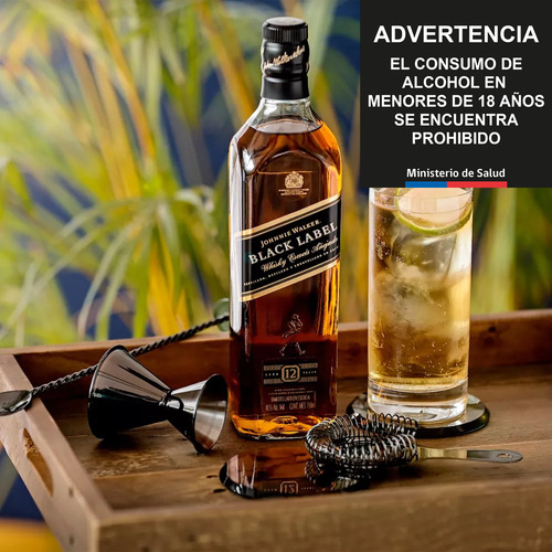 Whisky Johnnie Walker - Black Label 12 Años 750ml