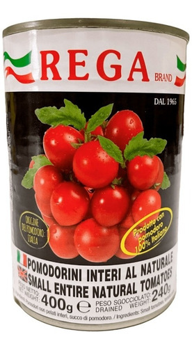 Tomates Cherry En Su Jugo Rega 400g