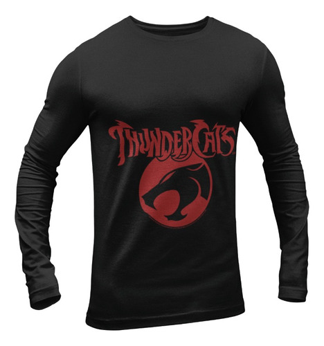 Polera Larga Hombre Thundercats Logo Felinos Estampado ALG