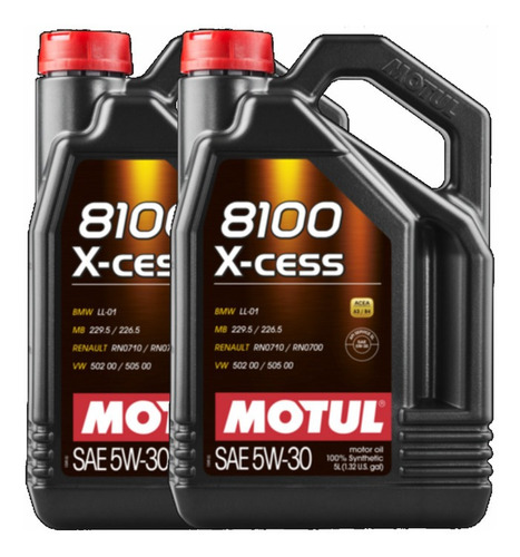 Aceite Motor Auto Motul 8100 5w30 Xcess Auto Europeo 10l