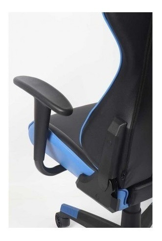 Imagen 7 de 10 de Silla Gamer Cabrera Tukasa Azul Con Negro Con Cojines Nueva
