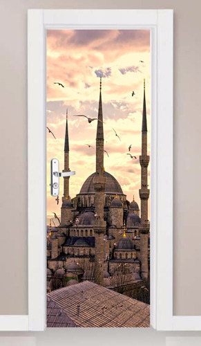 Adesivo Porta Parede Catedral Istambu Turquia Meditação Novo