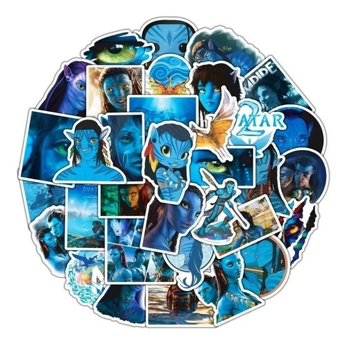 Imagen 1 de 4 de Avatar - Set De 50 Stickers / Calcomanías / Pegatinas