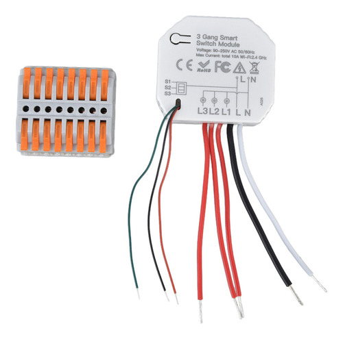 Módulo Domótico Smart Light Wifi Light Control De 3 Elemento