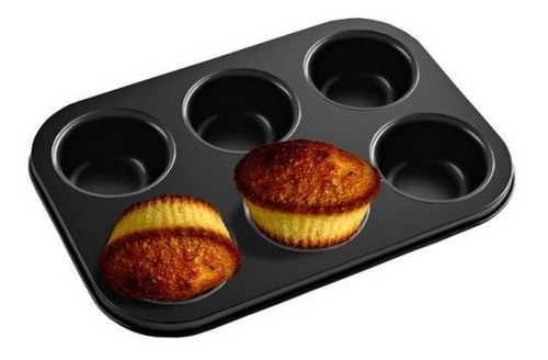 Imagen 2 de 6 de Molde Teflon Muffins X6 Cupcakes Antiadherent - Sheshu Home