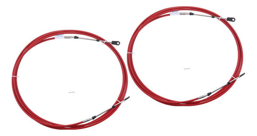 2 Piezas De Cable Del Acelerador Universal Rojo Para Yate