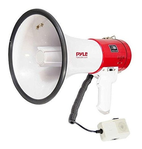 Pyle Megaphone Pmp58u - Altavoz Pa Con Sirena Integrada (50 