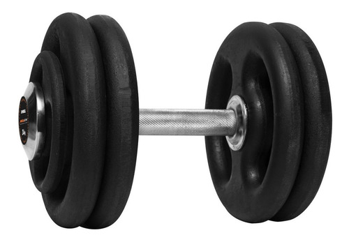 Halter Dumbell Montado 24kg P/treino Profissional E Academia Cor Preto