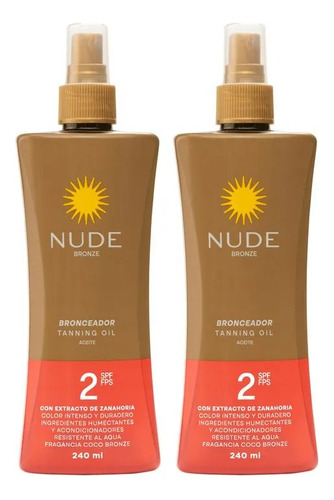 Nude Aceite Bronceador Spf 2 2pe Nude