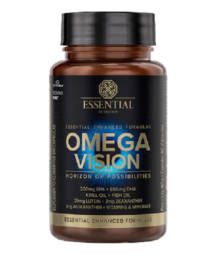 Ômega Vision Óleo De Peixe +krill Essential Nutrition 60caps