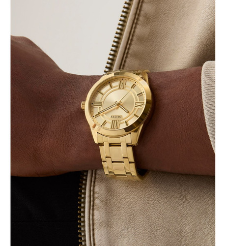 Reloj Acero Inoxidable Guess Elliot Dorado Hombre