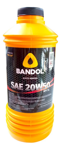 Aceite Para Motor 20w50 Mineral Bandol