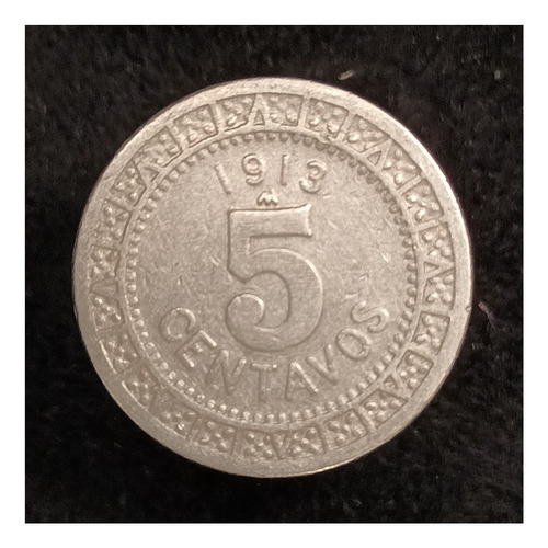 México 5 Centavos 1913 Muy Bueno Km 421