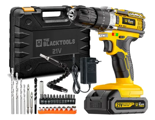 comprar Parafusadeira E Furadeira Impacto The Black Tools Tb-21pw 21v 3\u002F8 Cor Amarelo Frequência 50\u002F60 Hz 110v\u002F220v