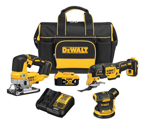 Combo 3 Herramientas 20v Para Carpintería Dewalt Dckss300m1 Color Amarillo