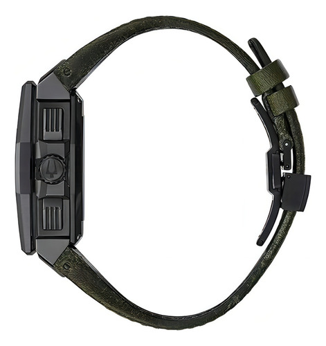 Relógio Bulova Precisionist X Edição Especial 98b355 Cor Da Correia Verde Oliva Cor Do Bisel Cinza-escuro Cor Do Fundo Preto