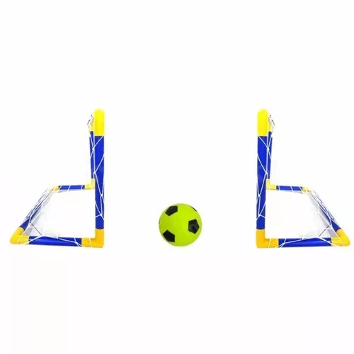 Kit belfix jogo de futebol infantil com traves rede bola bomba