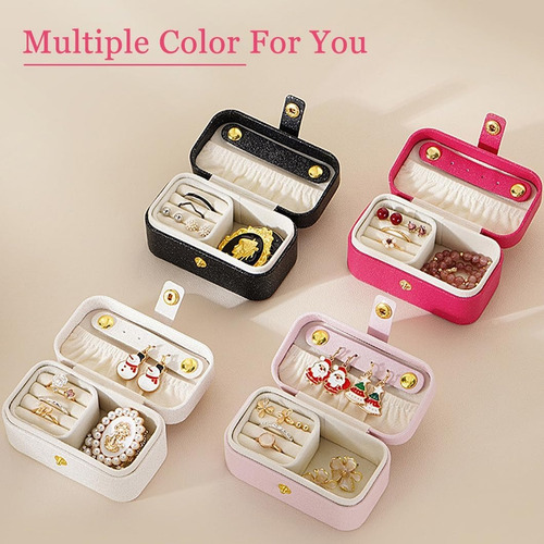Alhajero Y Organizador De Joyas, Joyero Mini De Viaje Rosa