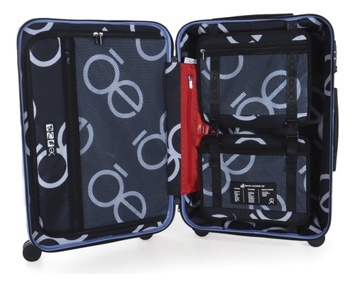 Maleta Mediana Cloe Unisex Rígida 24 Candado Tsa Color Azul