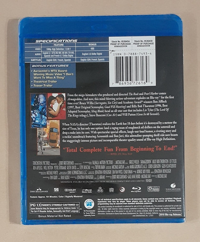 Armageddon ( 1998 ) -nueva/sellada- Blu-ray Original