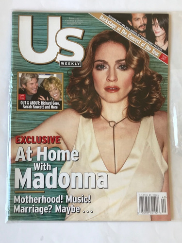 Revista Us. Eeuu. Tapa Madonna. Año 2000. De Colección.
