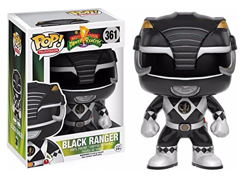 Pop Tv: Power Rangers - Black Ranger Action Figure.