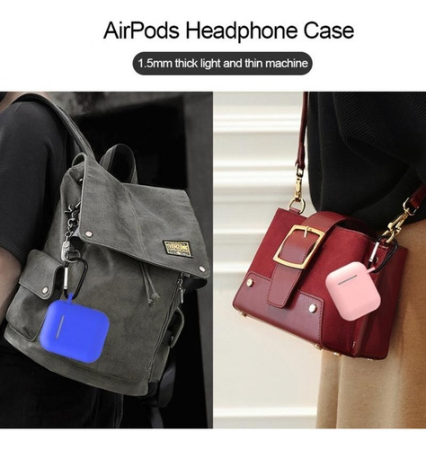 Imagen 5 de 5 de Funda Protectora De Silicona Para Auriculares Air Pods