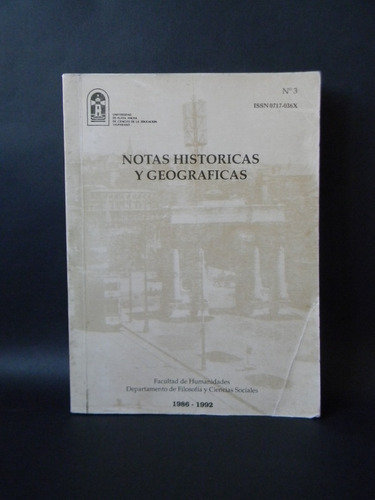 Notas Históricas Y Geográficas Urbina Harris Von Loe 1992