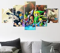 Comprar 5 Cuadros Canvas Zelda Wind Waker Nintendo Diseño 100x56cm