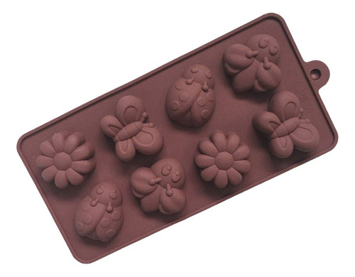 Molde De Silicona De Flores Y Mariposas Chocolate Postre