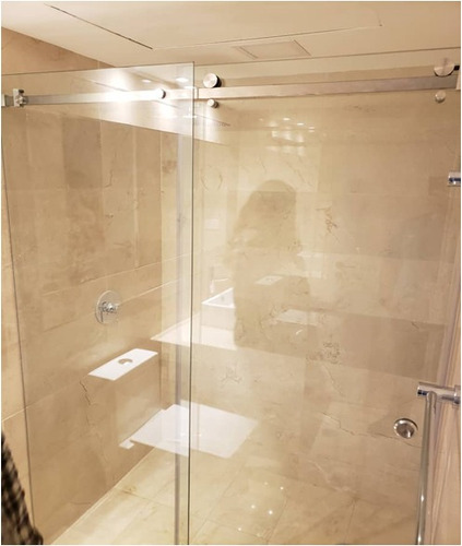 Puerta De Baño Corrediza Con Riel De Acero Inoxidable