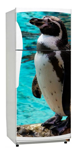 Vinilo Para Heladera Pinguino Penguin Hielo Naturaleza M1