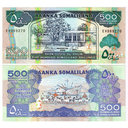 Billete De Somalilandia 500 Chelínes  Emitido 2006