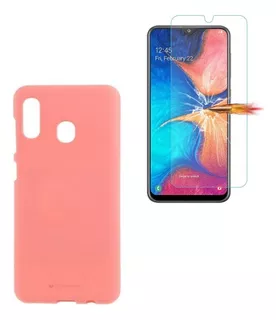 Funda Case Cover Soft Feeling + Mica Vidrio Samsung A20/a30