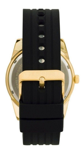 Relógio Masculino Technos Preto Dourado Silicone 2115kza/8p Original C/ Garantia