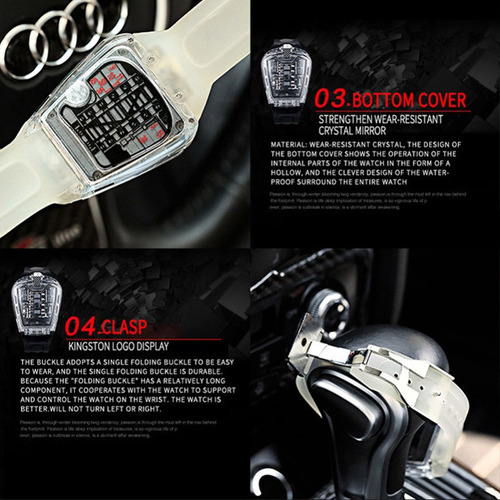 Relojes De Cuarzo Impermeables De Moda Kimsdun Para Hombre Color de la correa Negro