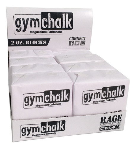 4 Cajas De Magnesia Gymchalk Gibson Athletic 32 Cubos De2 Oz