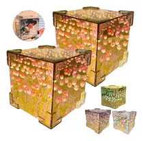 Comprar 2pcs 30 Diy Cubo De Rubik Lámpara De Noche Tulipanes Espejo