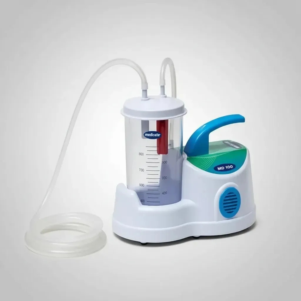 Aspirador Elétrico Medicate Hospitalar Cirúrgico Portátil 1L Bivolt