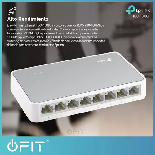 tp-link tl-sf1008d switch 8 puertos 10/100