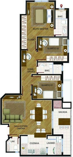Imagem 19 de 21 de Apartamento Com 3 Dormitórios À Venda Por R$ 1.023.571,72 - Alto Da Rua Xv - Curitiba/pr - Ap0390