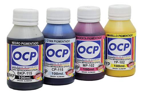 Tinta Alemana Ocp Pigmentada Para Epson L15150 L6490 100ml. Amarillo Pigmentado