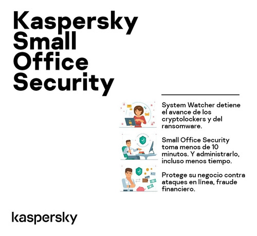 Kaspersky Small Office Security 15 Disp, 2 Server, 1año