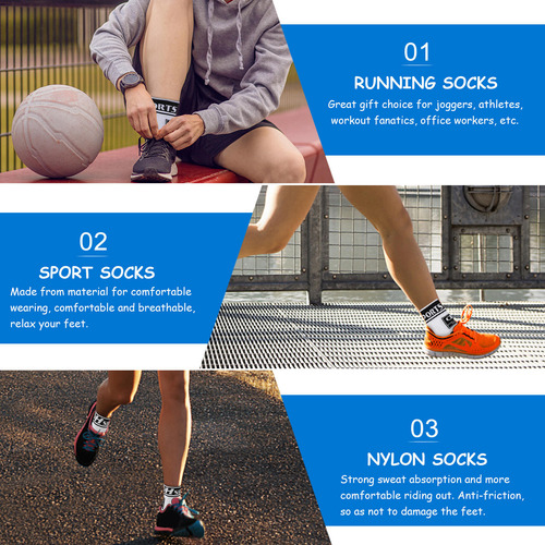 1 Par De Calcetines Deportivos Unisex De Media Altura Para B